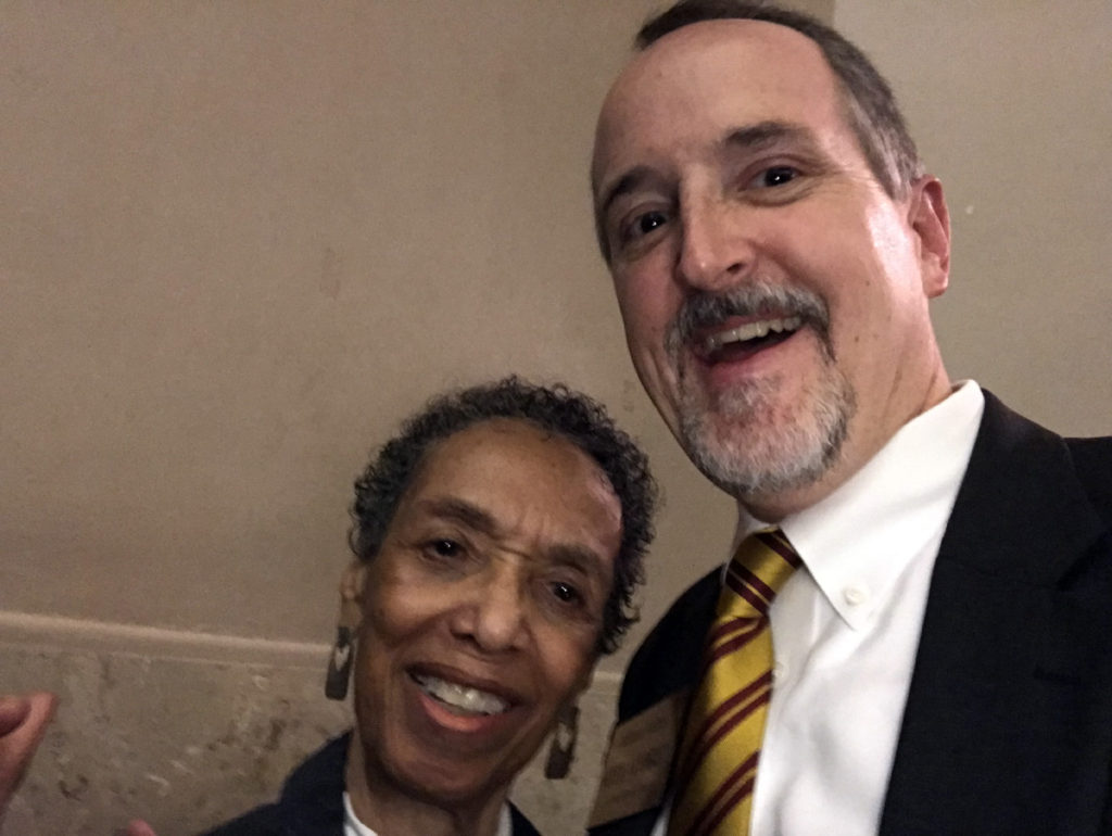 William with Betty Pinkney, former Chief of Staff for the late Congresswoman Stephanie Tubbs Jones