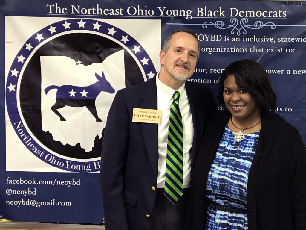 William with Gabrielle Jackson, President of Northeast Ohio Young Black Democrats